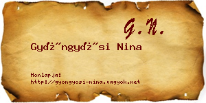 Gyöngyösi Nina névjegykártya